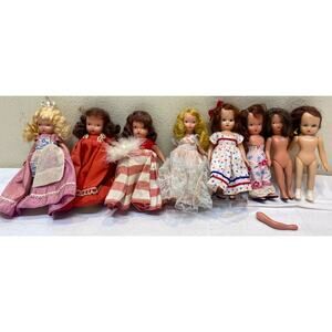 8 Vintage Lot 1940’s 50s Nancy Ann Storybook Dolls Bisque Hard Plastic